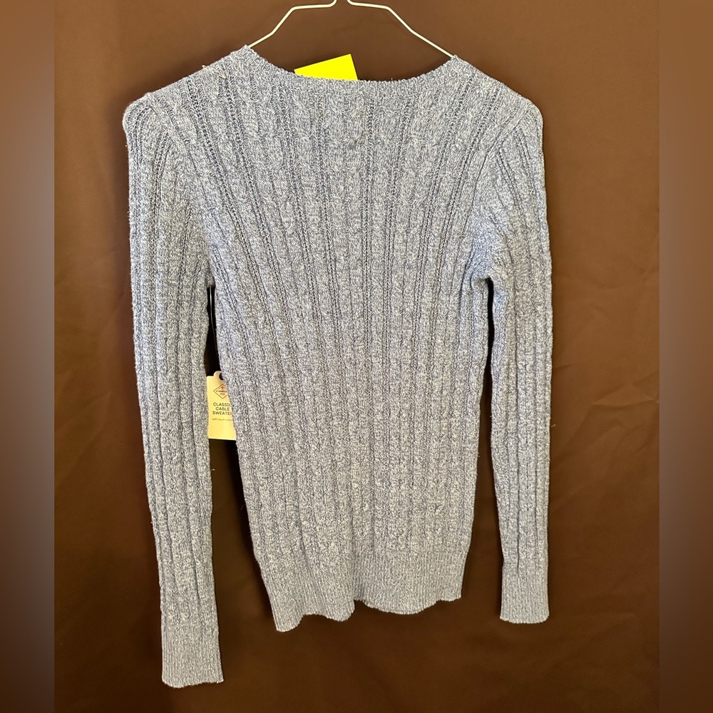NET Blue Cable Knit Sweater - Picture 2 of 4